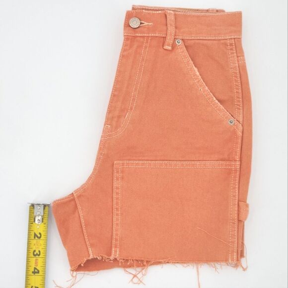 Urban Outfitters BDG Cut Off Carpenter Jean Shorts Womens Size 25 High Waist - Picture 7 of 11
